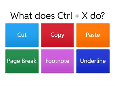 Quiz about Keyboard Shortcuts
