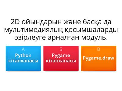  Pygame кітапханасы