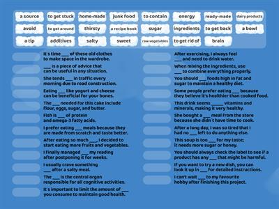 FF5 Unit 8 - vocabulary sentences