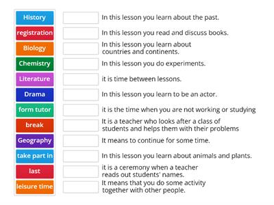 Bells and Breaks. Deninitions Lessons 2-3