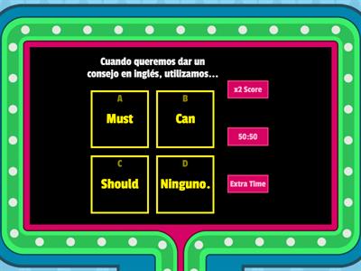 Verbos modales: can, must, should