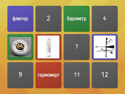 Метеорологічні прилади. 6 кл. географія