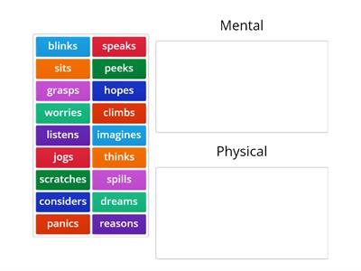 Verbs - Mental or Physical?