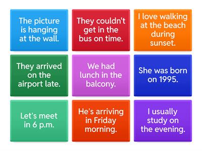 Grammar: Prepositions of time and place (Upper intermediate)