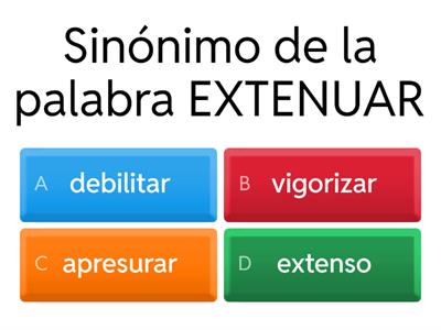 SINONIMOS, ANTONIMOS Y TÉRMINO EXCLUIDO 