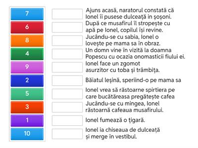 idei principale „Vizită...” de I. L. Caragiale