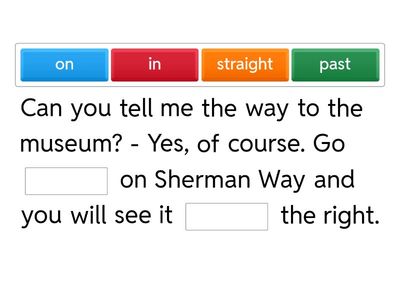 Prepositions of Direction - Giving Directions