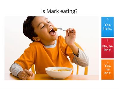  Short answers - Present continuous