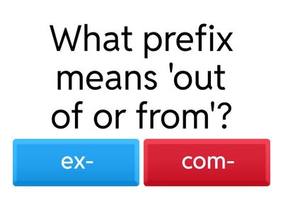 Prefix Quiz up to de-