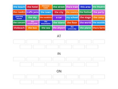 B2 prep. time and place common phrases