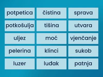 01. Njihanje - imenice