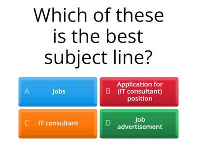 Writing an application email
