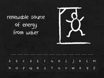 Energy Sources Hangman