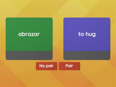 La vida vocab: verbs  pair/no pair