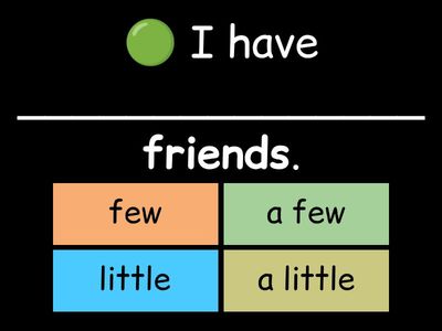 few / a few / little / a little