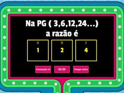 Progressão Geométrica (PG)