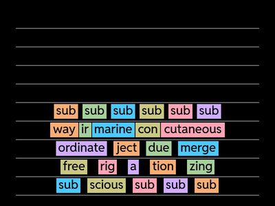 Building "sub-" words 