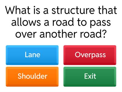 Driving and Traffic Vocabulary