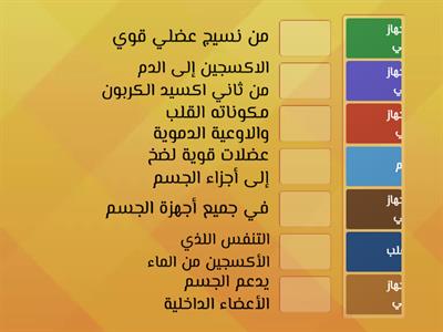 أجهزة المخلوقات الحية مراجعة 1  - علوم الصف الرابع ابتدائي 