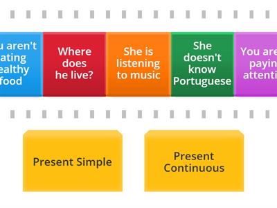 Present Simple or Present Continuous? 