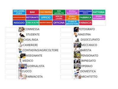 Professioni e luoghi di lavoro