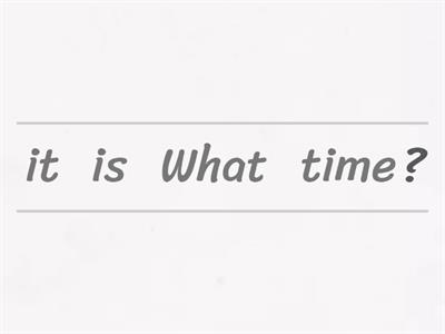 What time is it? Который час?