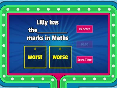 Comparative and superlative adjectives