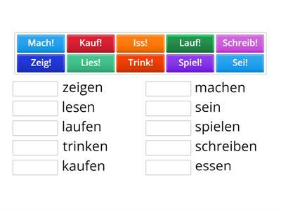 Imperativ: Zuordnung