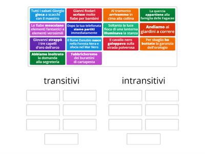 VERBI TRANSITIVI DAI VERBI TRANSITIVI