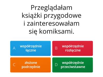 zdania współrzędnie złożone