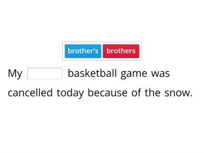 4th Singular & Plural Possessive Nouns