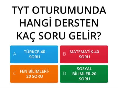 YKS HAKKINDA NE KADAR BİLGİLİYİM?