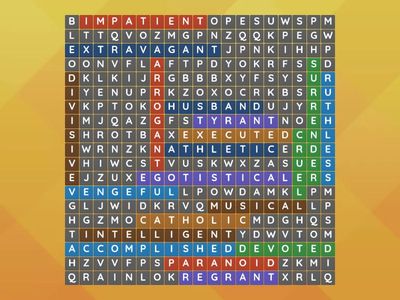 Henry VIII adjectives