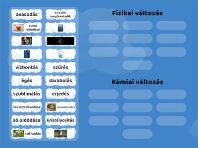 Fizikai és kémiai változások