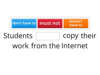 Modals of obligation (Negative forms)