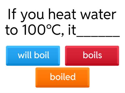 zero and first conditional