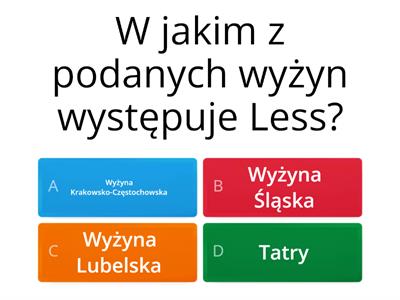 Test - Wyżyny, 5 klasa - Geografia