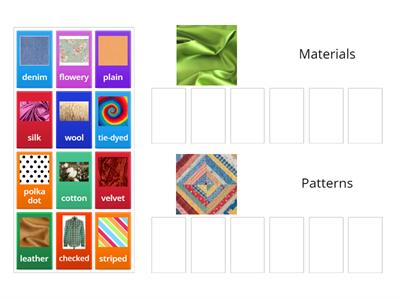 Materials and patterns