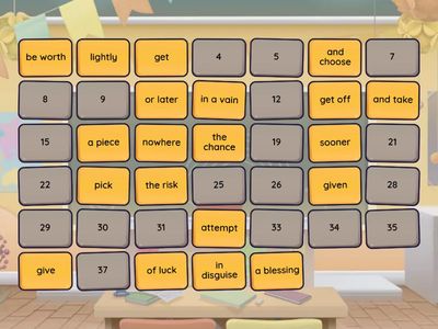 B2+ Match the pairs to form collocations and expressions 