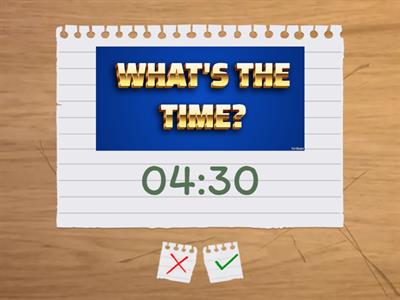 Tell the time: 250 points