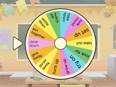 Spin the wheel and make a question/ statement
