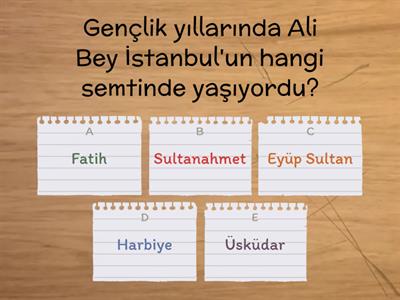 UZUN HİKAYE TEST