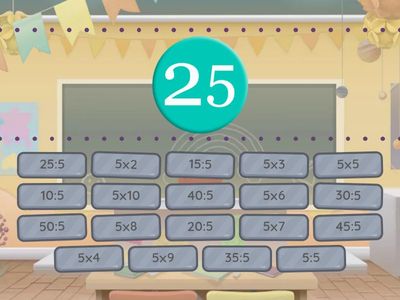 Таблица умножения и деления на 5