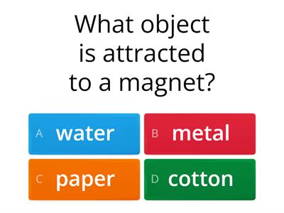 Assessment- Objects Attracted by Magnets