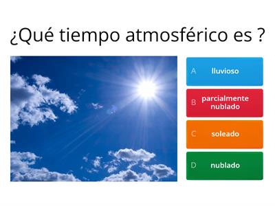  El tiempo atmosférico