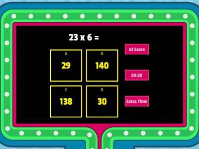 Multiplication 2 digits by 1 digit