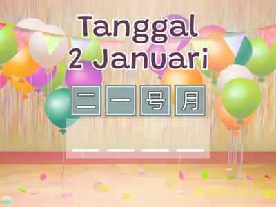 Games Penulisan Tanggal dalam Mandarin