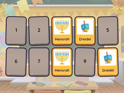 Hannukah Memory Game for Pre-K