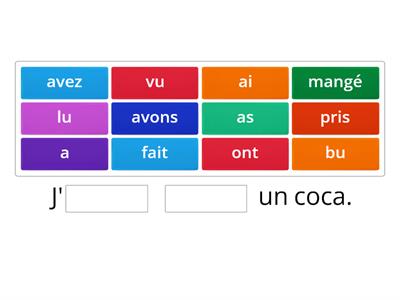 Perfect tense with avoir, irregular past participle and negative form