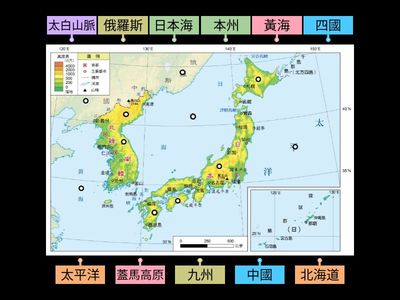 八上L5(1)東北亞海陸位置
